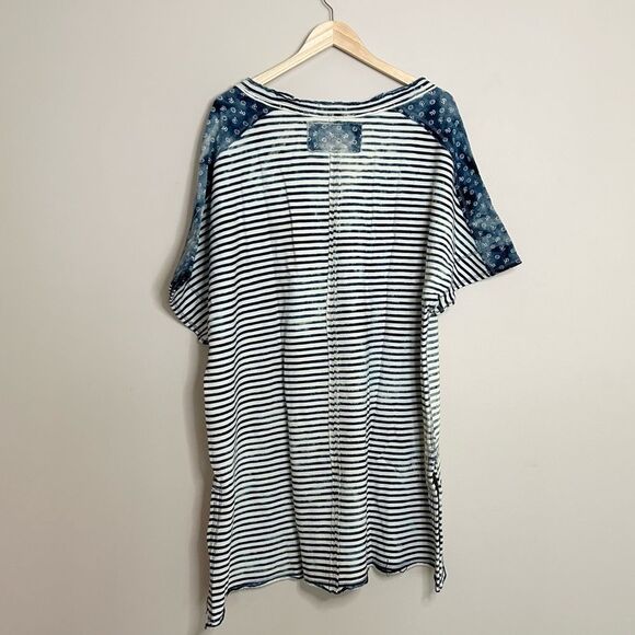 Free People We The Free True Blue Pocket Tunic Tee Size Small - Picture 10 of 11